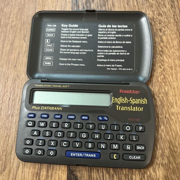 Franklin TES-106 English Spanish Electronic Travel Ace Translator - Picture 1 of 7
